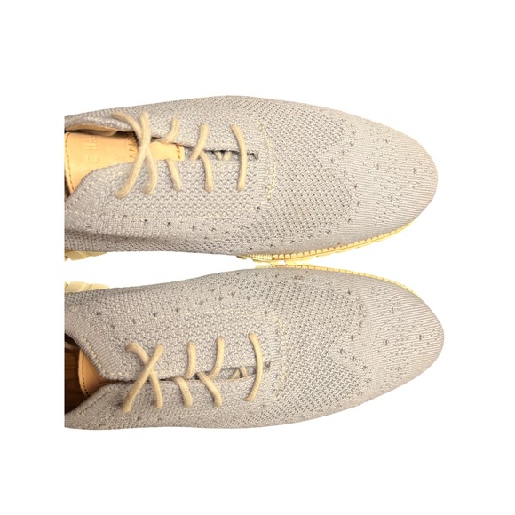 Cole Haan Zerogrand Stitchlite Wingtip Oxford Grey Knit Mens Shoes Size 11 1/2 - Picture 6 of 10